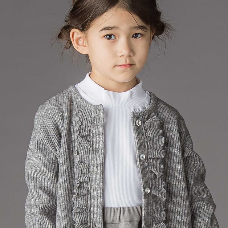 ラメニットフリルカーディガン(95~160cm) | BeBe Petits Pois Vert | 詳細画像8 