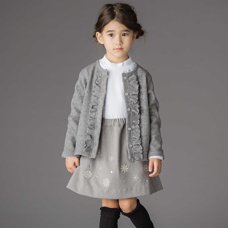 ラメニットフリルカーディガン(95~160cm) | BeBe Petits Pois Vert | 詳細画像9 