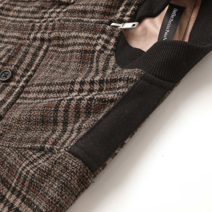 チェック起毛ジップブルゾン(95~150cm) | BeBe Petits Pois Vert | 詳細画像13 