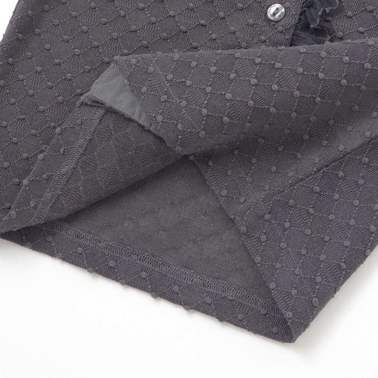 ポツポツ編み長袖チュールフリルカーディガン(95~160cm) | BeBe Petits Pois Vert | 詳細画像13 