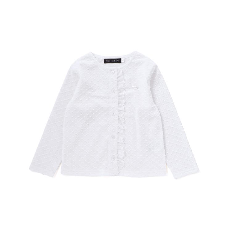 ポツポツ編み長袖チュールフリルカーディガン(95~160cm) | BeBe Petits Pois Vert | 詳細画像15 