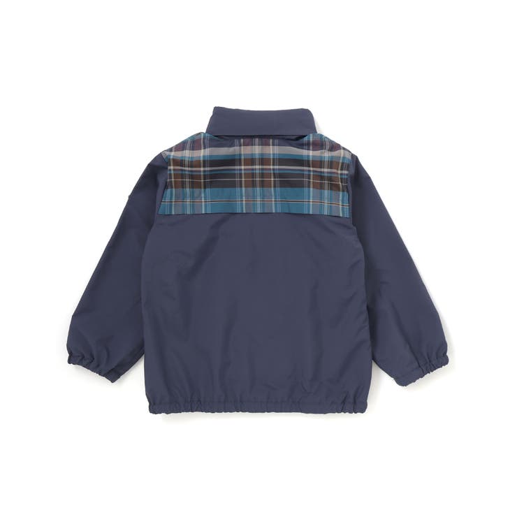 【お揃い】タフタ+チェック切り替えジップアップブルゾン(95~150cm) | BeBe Petits Pois Vert | 詳細画像10 