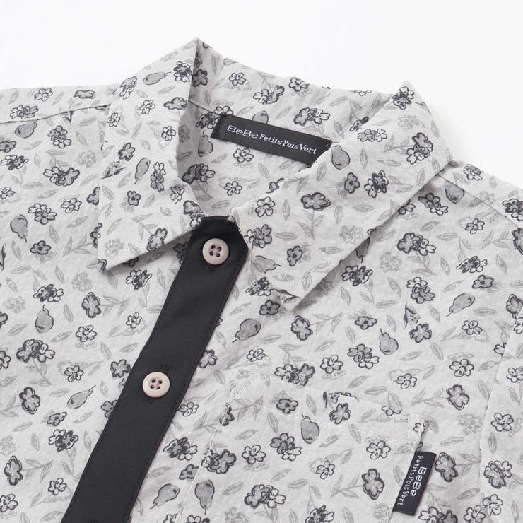 【お揃い】ボタニカル柄シャツ(95~150cm) | BeBe Petits Pois Vert | 詳細画像14 