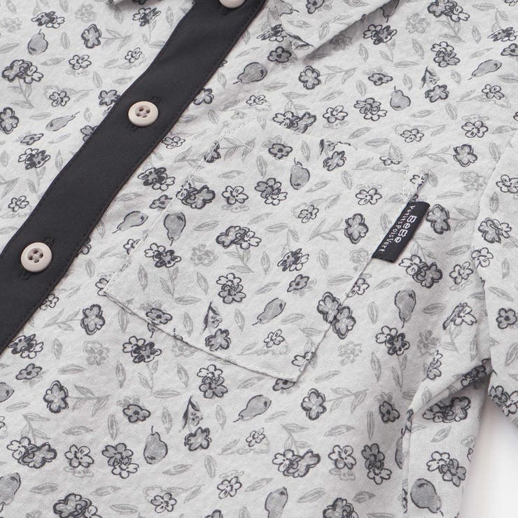 【お揃い】ボタニカル柄シャツ(95~150cm) | BeBe Petits Pois Vert | 詳細画像15 