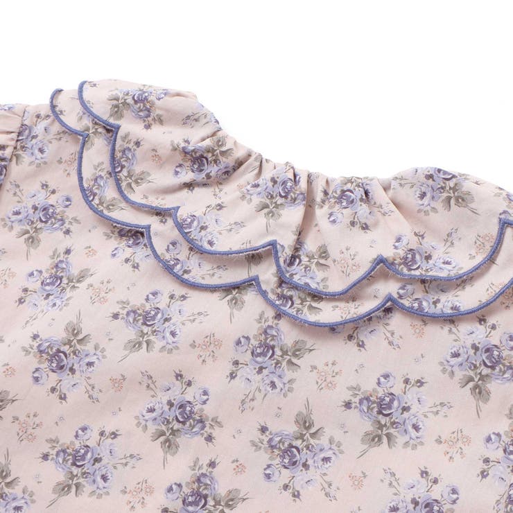 バラ柄スカラップ襟半袖ブラウス(95~150cm) | BeBe Petits Pois Vert | 詳細画像10 
