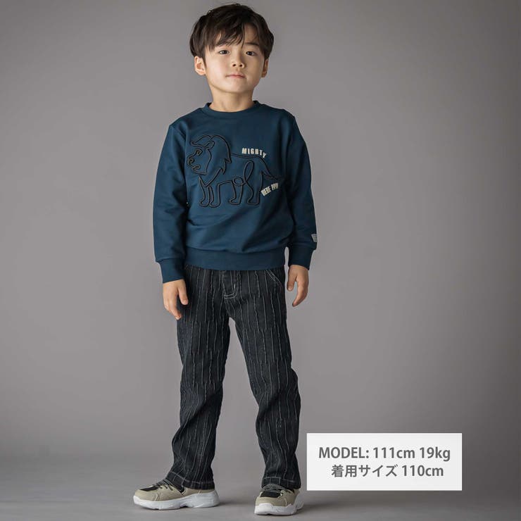 コード刺しゅうライオントレーナー(95~150cm) | BeBe Petits Pois Vert | 詳細画像5 