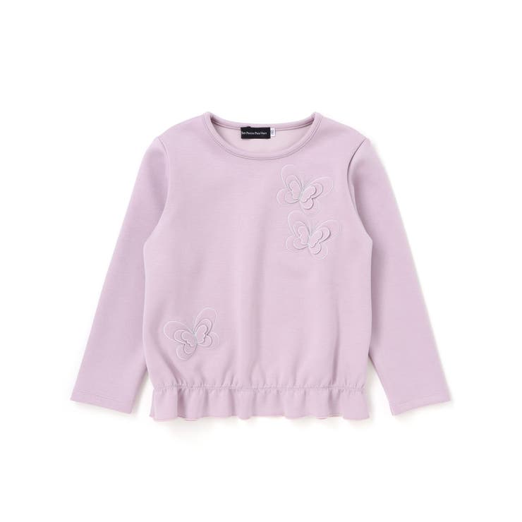 パープル | ウエストギャザーちょうちょトレーナー(95~150cm) | BeBe Petits Pois Vert