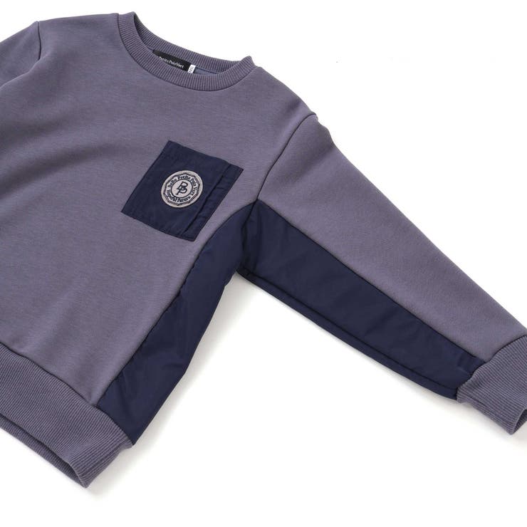 裏毛×タフタ切り替えトレーナー(95~160cm) | BeBe Petits Pois Vert | 詳細画像13 