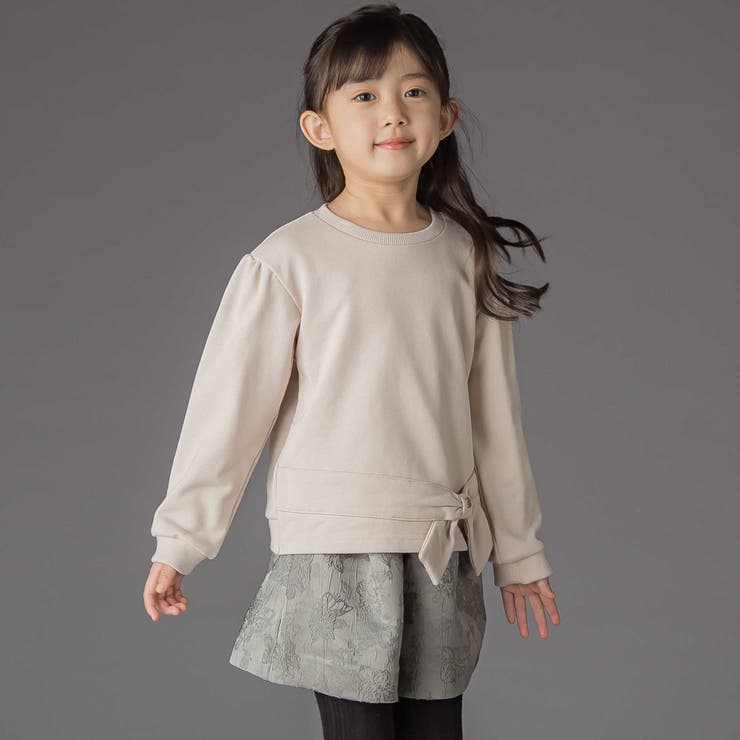 裏毛リボンポイントトレーナー(95~150cm) | BeBe Petits Pois Vert | 詳細画像3 