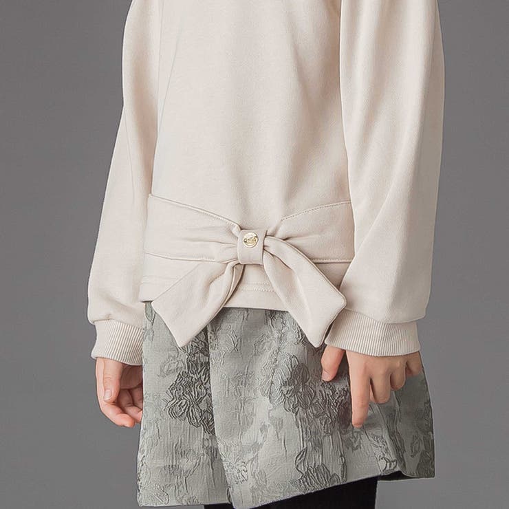 裏毛リボンポイントトレーナー(95~150cm) | BeBe Petits Pois Vert | 詳細画像4 