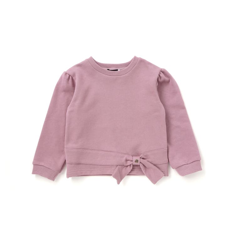 ピンク | 裏毛リボンポイントトレーナー(95~150cm) | BeBe Petits Pois Vert