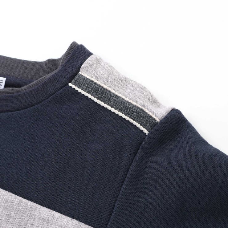 裏毛×鹿の子切り替えトレーナー(95~160cm) | BeBe Petits Pois Vert | 詳細画像13 