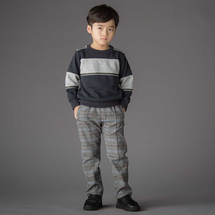 裏毛×鹿の子切り替えトレーナー(95~160cm) | BeBe Petits Pois Vert | 詳細画像6 