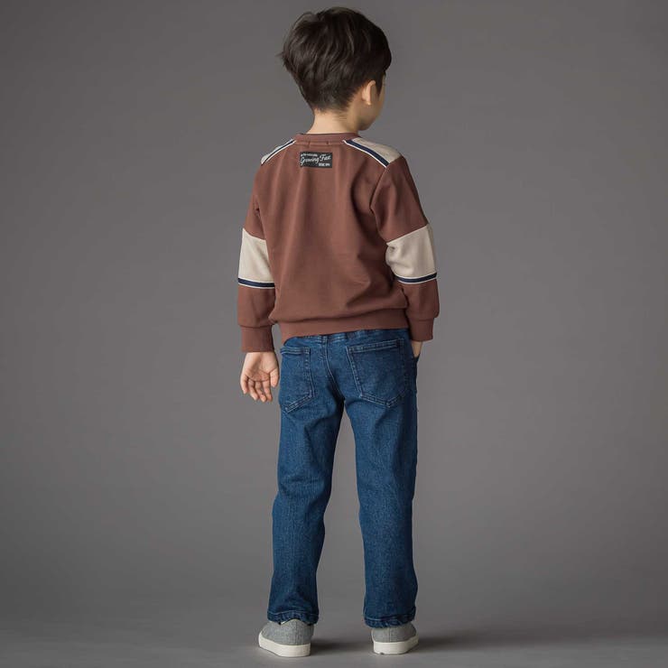 裏毛×鹿の子切り替えトレーナー(95~160cm) | BeBe Petits Pois Vert | 詳細画像9 