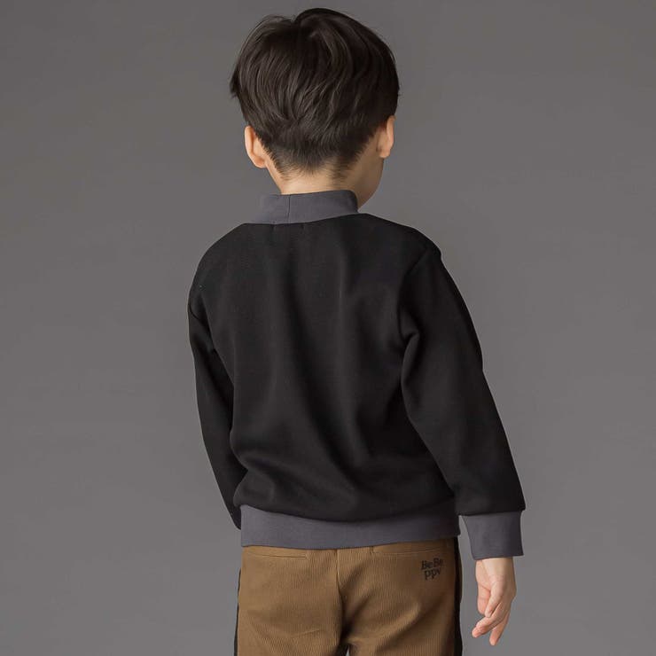 配色モックネックトレーナー(95~150cm) | BeBe Petits Pois Vert | 詳細画像4 