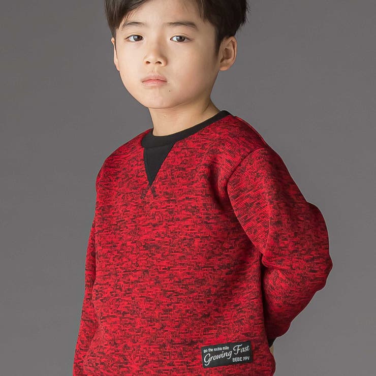 まだら柄裏起毛トレーナー(95~150cm) | BeBe Petits Pois Vert | 詳細画像3 