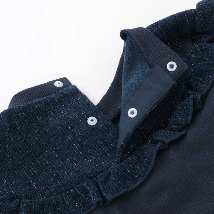 ラメ起毛切り替え裏毛トレーナー(95~150cm) | BeBe Petits Pois Vert | 詳細画像11 