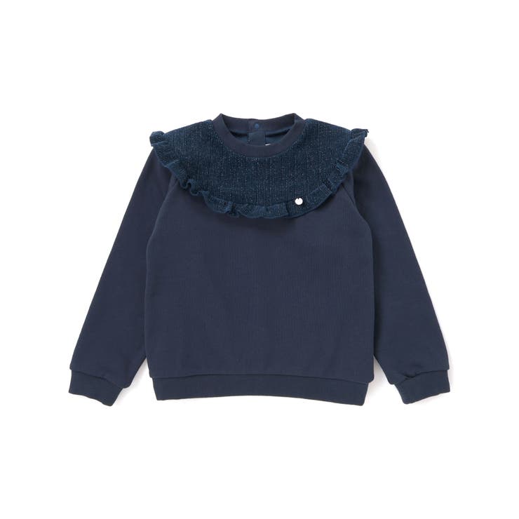 ラメ起毛切り替え裏毛トレーナー(95~150cm) | BeBe Petits Pois Vert | 詳細画像6 