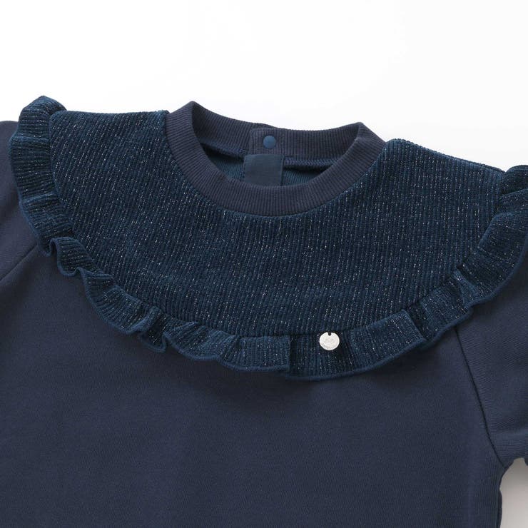 ラメ起毛切り替え裏毛トレーナー(95~150cm) | BeBe Petits Pois Vert | 詳細画像8 