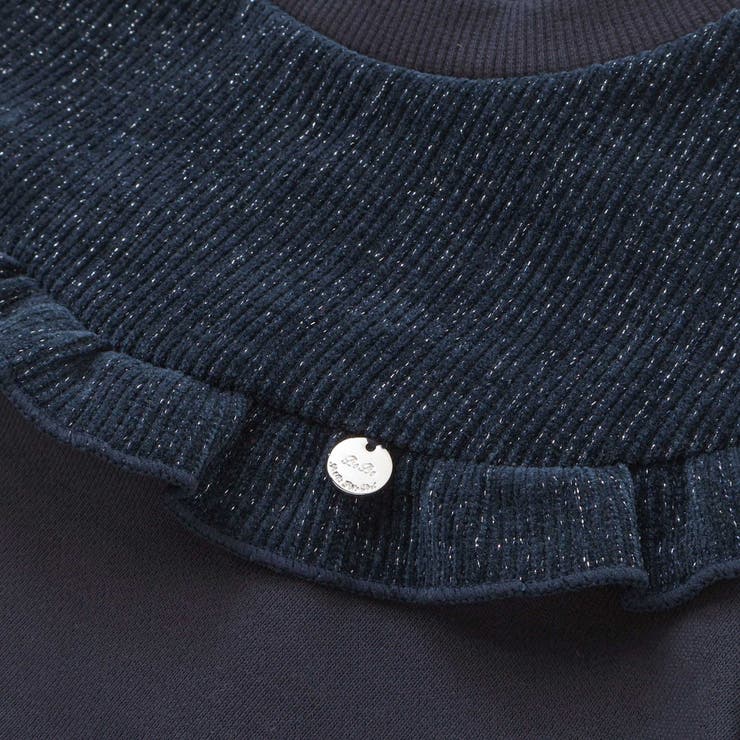 ラメ起毛切り替え裏毛トレーナー(95~150cm) | BeBe Petits Pois Vert | 詳細画像9 