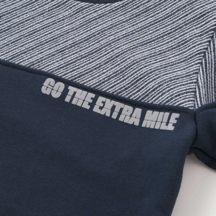 裏毛×斜めジャガード切り替えトレーナー(95~150cm) | BeBe Petits Pois Vert | 詳細画像12 