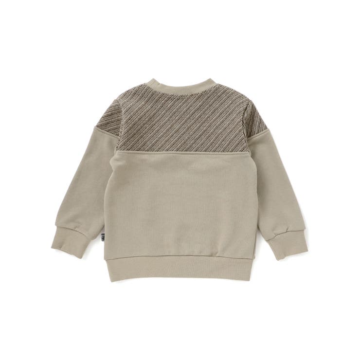 裏毛×斜めジャガード切り替えトレーナー(95~150cm) | BeBe Petits Pois Vert | 詳細画像7 