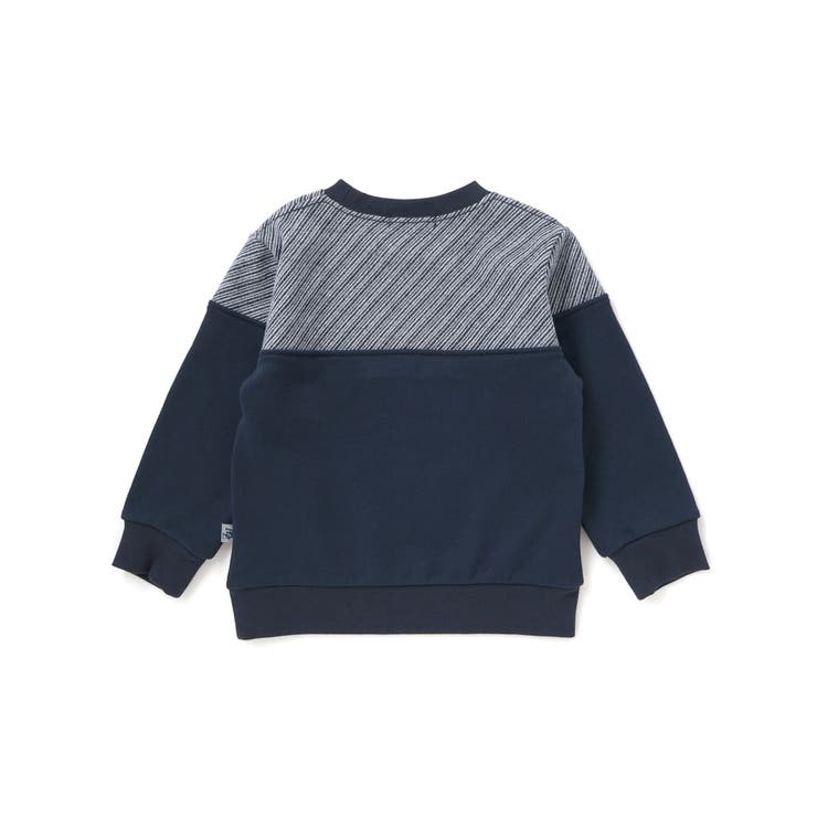 裏毛×斜めジャガード切り替えトレーナー(95~150cm) | BeBe Petits Pois Vert | 詳細画像8 