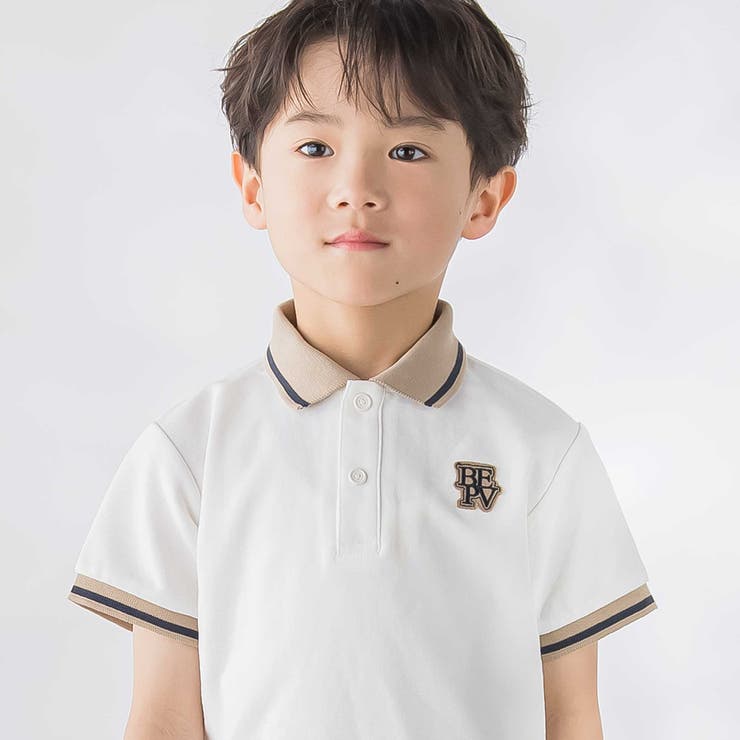 編立リブ鹿の子半袖ポロシャツ(95~150cm) | BeBe Petits Pois Vert | 詳細画像3 