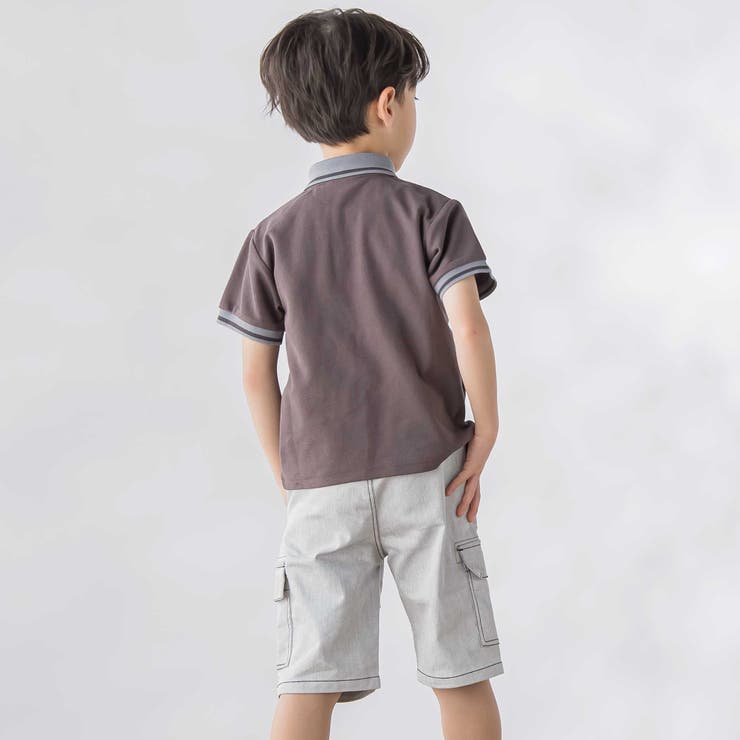 編立リブ鹿の子半袖ポロシャツ(95~150cm) | BeBe Petits Pois Vert | 詳細画像6 