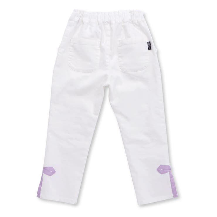 裾リボンスリット入りデニムパンツ(95~160cm) | BeBe Petits Pois Vert | 詳細画像7 