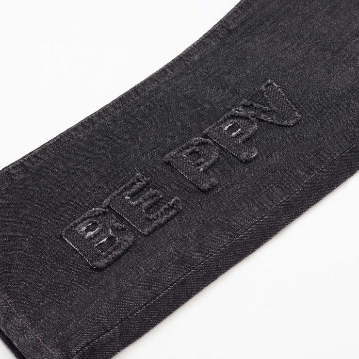 フリンジパッチロゴ入りストレッチデニムパンツ(95~160cm) | BeBe Petits Pois Vert | 詳細画像15 