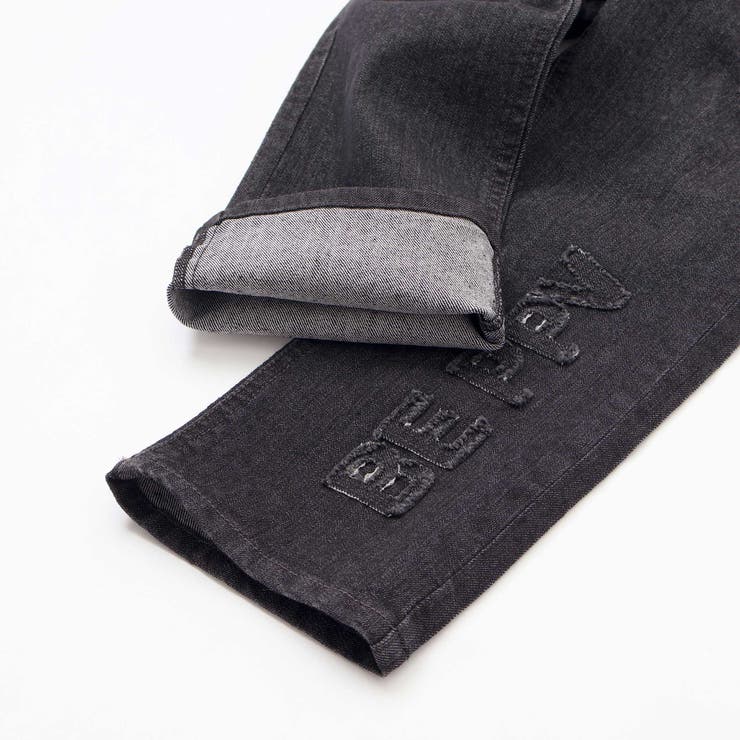 フリンジパッチロゴ入りストレッチデニムパンツ(95~160cm) | BeBe Petits Pois Vert | 詳細画像16 