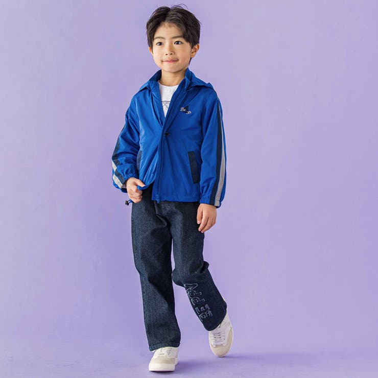 フリンジパッチロゴ入りストレッチデニムパンツ(95~160cm) | BeBe Petits Pois Vert | 詳細画像8 