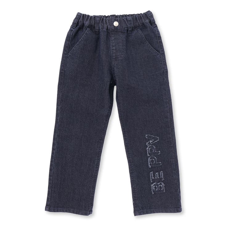 フリンジパッチロゴ入りストレッチデニムパンツ(95~160cm) | BeBe Petits Pois Vert | 詳細画像9 