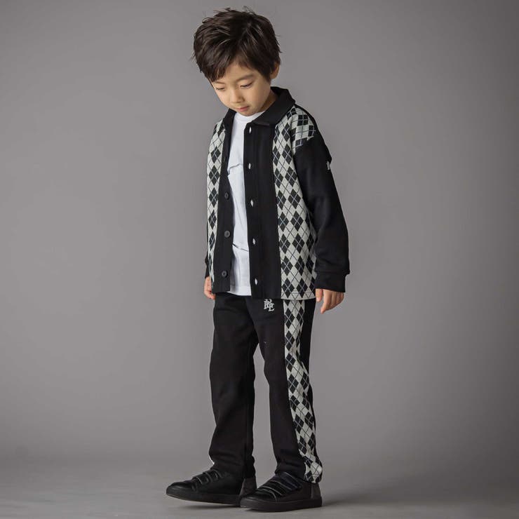 【お揃い】アーガイル+裏毛切り替えパンツ(95~160cm) | BeBe Petits Pois Vert | 詳細画像3 