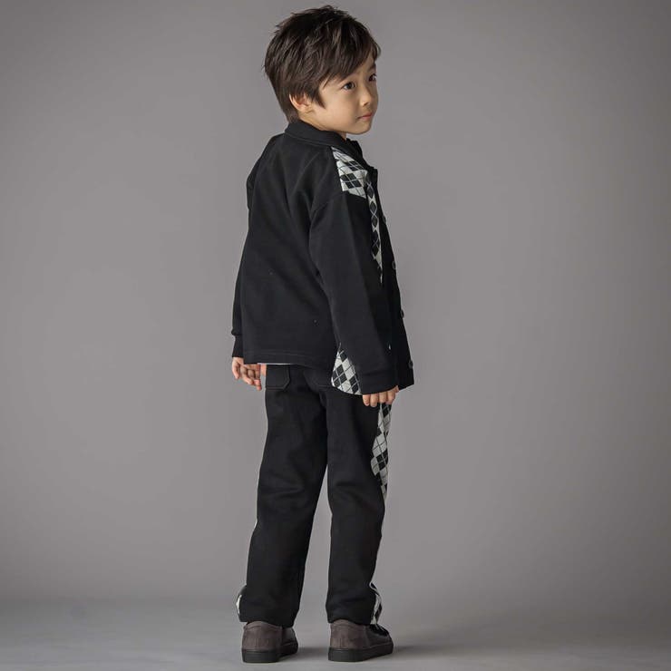 【お揃い】アーガイル+裏毛切り替えパンツ(95~160cm) | BeBe Petits Pois Vert | 詳細画像4 