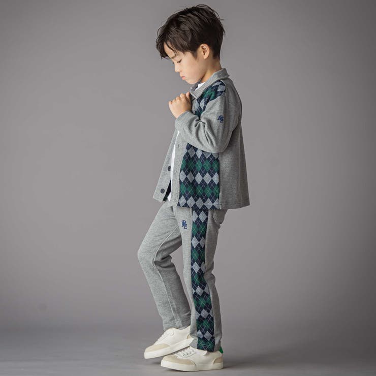 【お揃い】アーガイル+裏毛切り替えパンツ(95~160cm) | BeBe Petits Pois Vert | 詳細画像6 