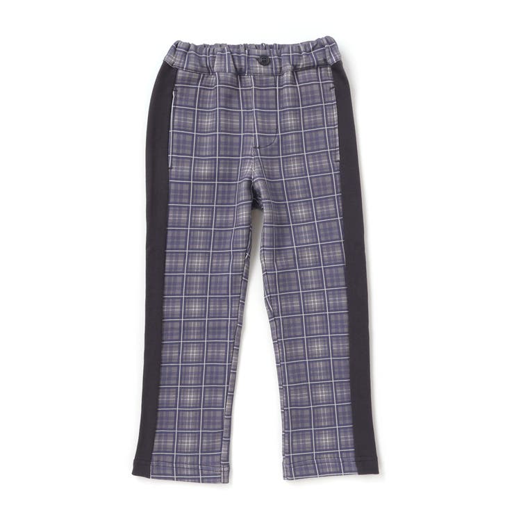 【お揃い】チェック柄裏毛配色切り替えロングパンツ(95~160cm) | BeBe Petits Pois Vert | 詳細画像8 