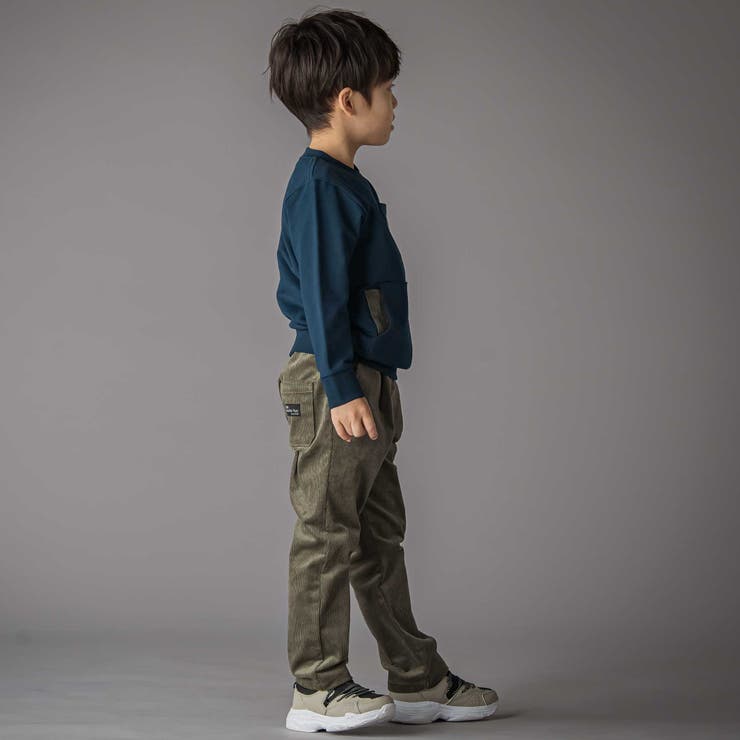 ウエストタブデザインコーデュロイロングパンツ(95~160cm) | BeBe Petits Pois Vert | 詳細画像5 