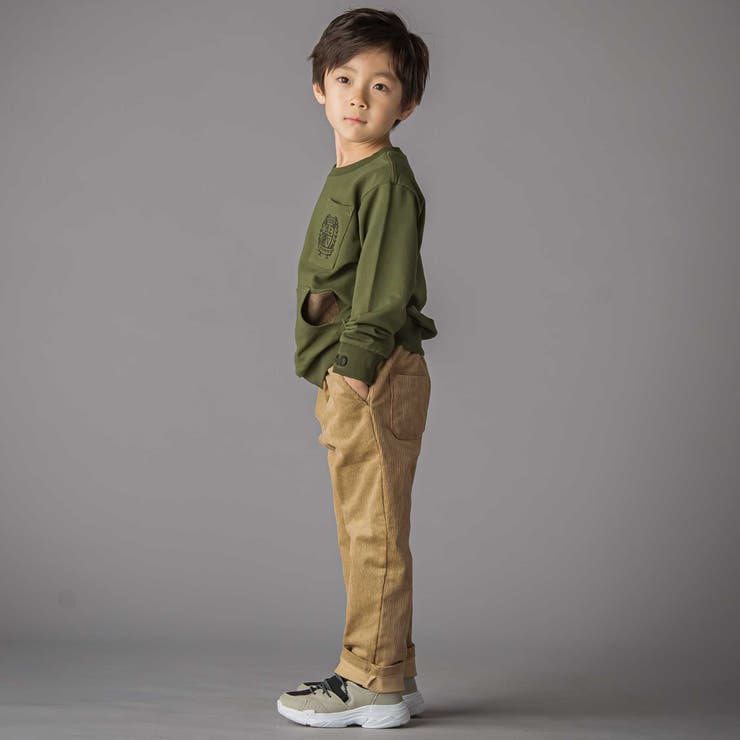 ウエストタブデザインコーデュロイロングパンツ(95~160cm) | BeBe Petits Pois Vert | 詳細画像7 