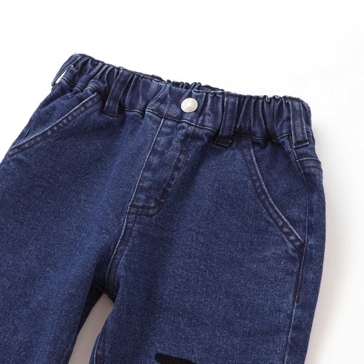 フロッキープリントストレッチロングデニムパンツ(95~160cm) | BeBe Petits Pois Vert | 詳細画像12 