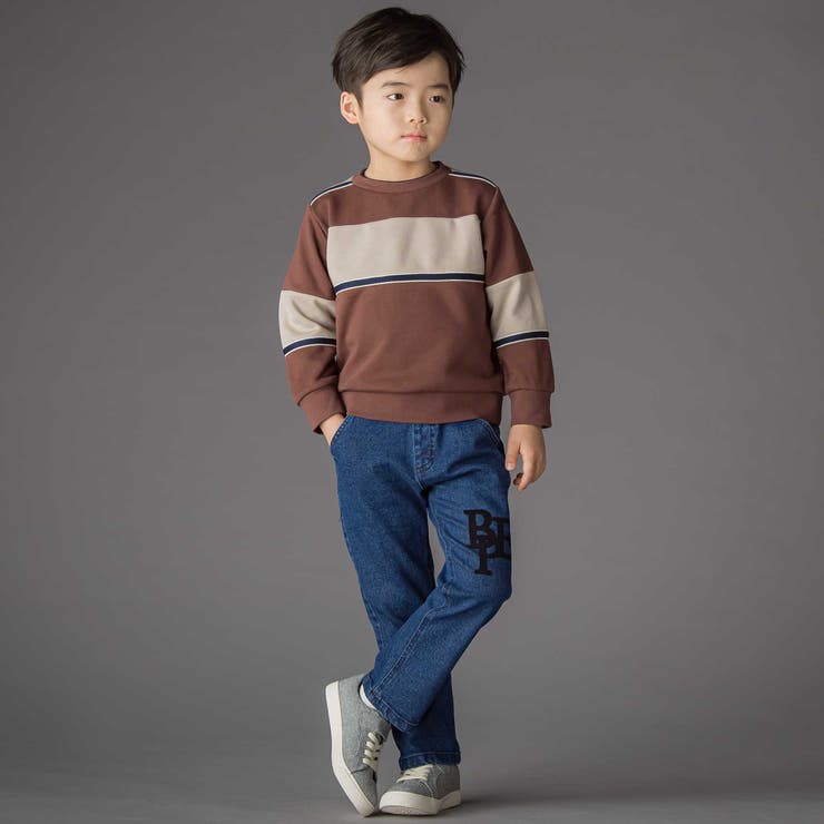 フロッキープリントストレッチロングデニムパンツ(95~160cm) | BeBe Petits Pois Vert | 詳細画像5 