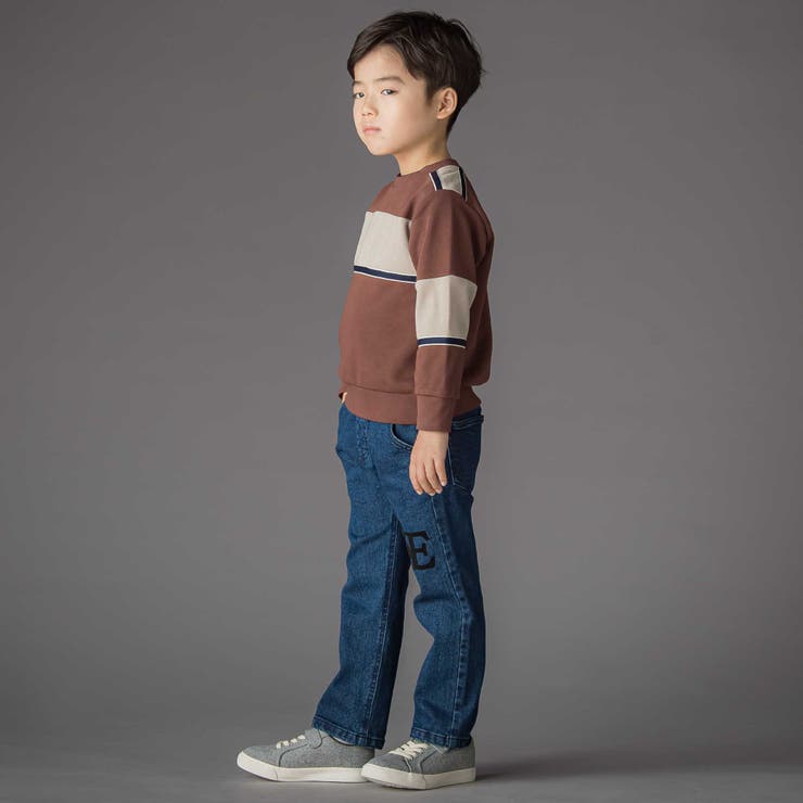 フロッキープリントストレッチロングデニムパンツ(95~160cm) | BeBe Petits Pois Vert | 詳細画像6 