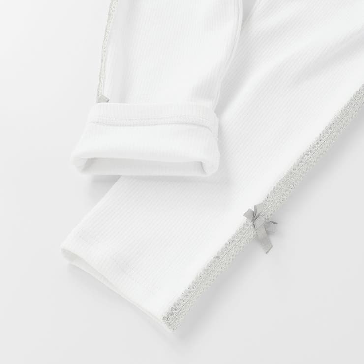 【お揃い】サイドリボンレースリブレギンス(95~150cm) | BeBe Petits Pois Vert | 詳細画像14 