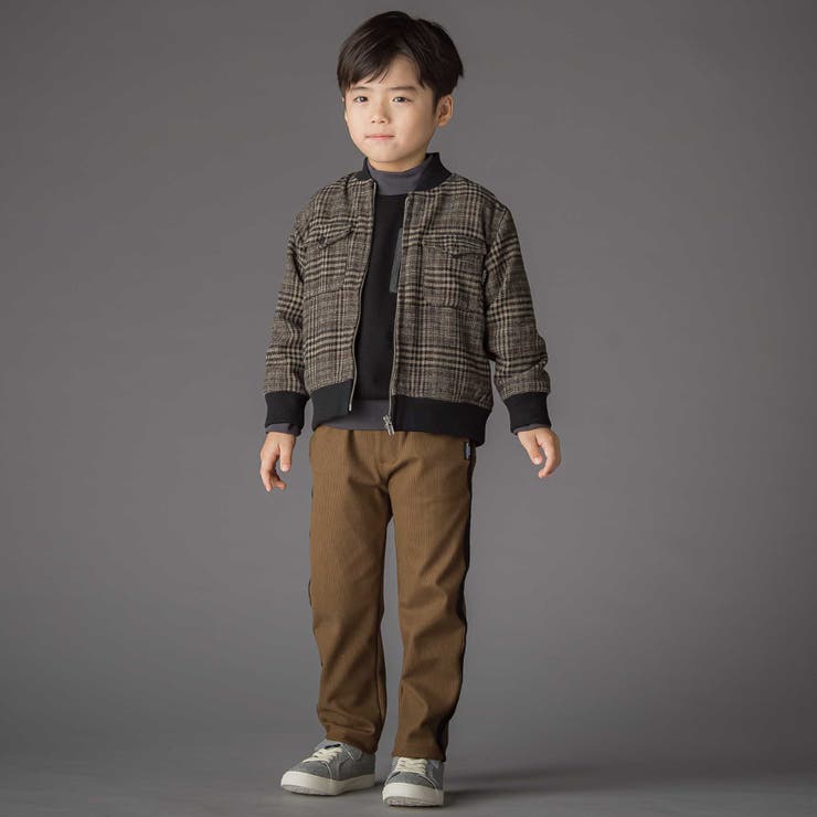 サイドテープ起毛ニットロングパンツ(95~150cm) | BeBe Petits Pois Vert | 詳細画像3 