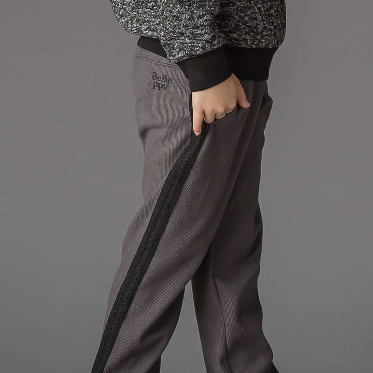 サイドテープ起毛ニットロングパンツ(95~150cm) | BeBe Petits Pois Vert | 詳細画像6 