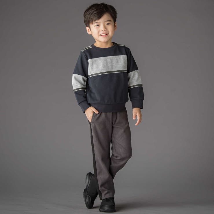 サイドテープ起毛ニットロングパンツ(95~150cm) | BeBe Petits Pois Vert | 詳細画像8 