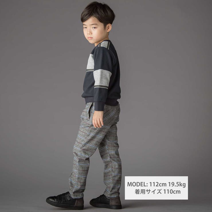 グレンチェック起毛ストレートパンツ(95~150cm) | BeBe Petits Pois Vert | 詳細画像2