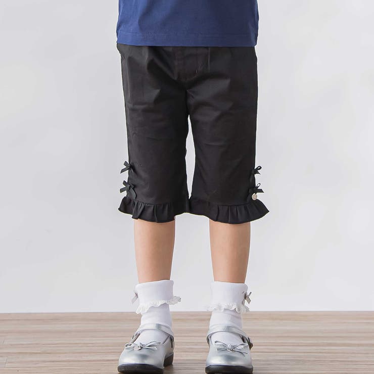 裾フリル6分丈パンツ(95~150cm) | BeBe Petits Pois Vert | 詳細画像1 