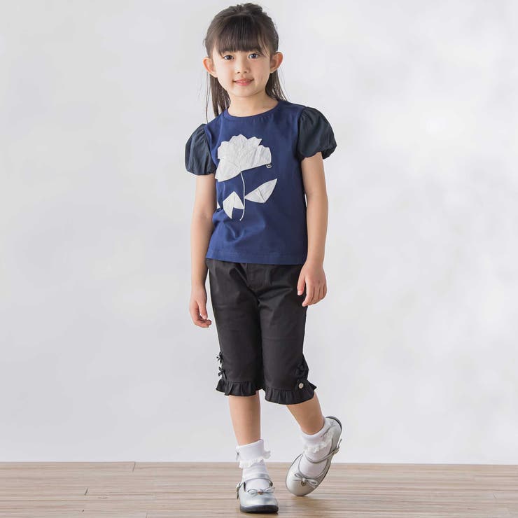 裾フリル6分丈パンツ(95~150cm) | BeBe Petits Pois Vert | 詳細画像4 